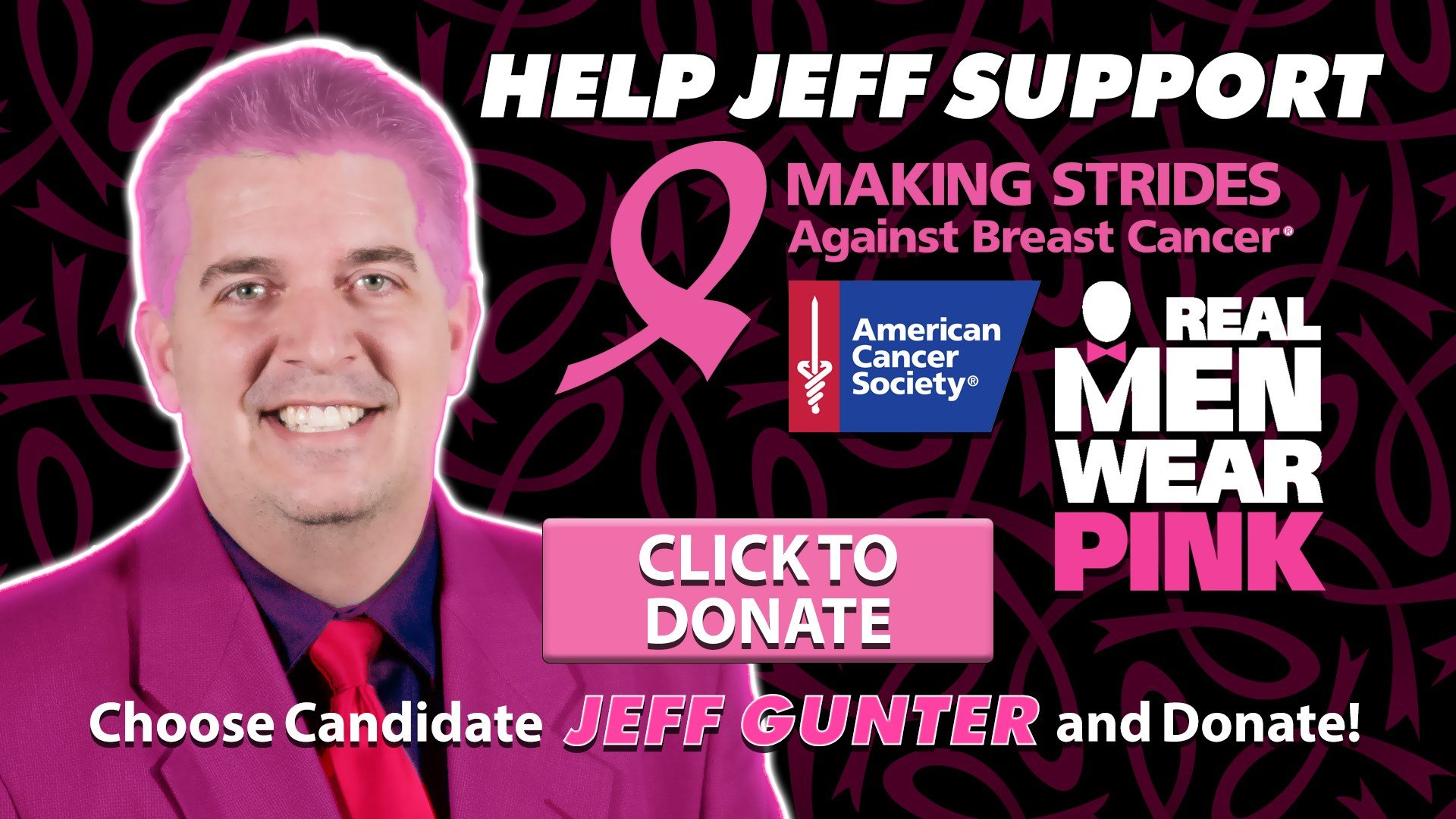 Jeff Gunter Real Men Wear Pink Campaign